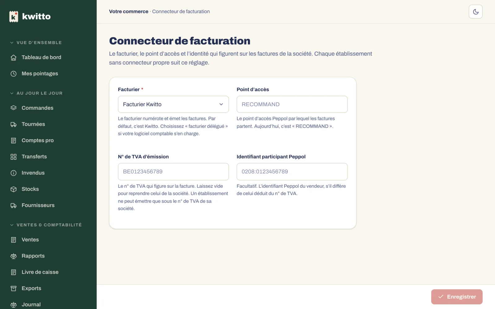 Le connecteur de facturation : facturier, point d’accès, identifiant Peppol